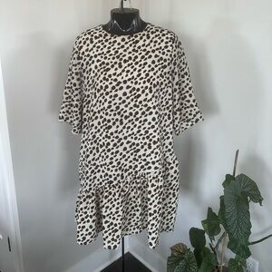 Babydoll cheetah print dress